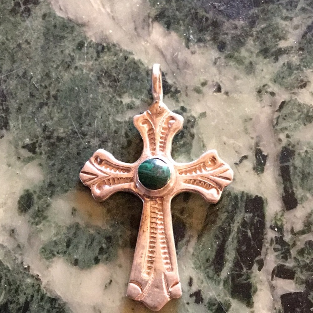PENDANT CROSS NATIVE AMERICAN VINTAGE UNWORN